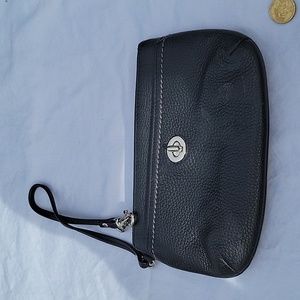 Large leather wristlet